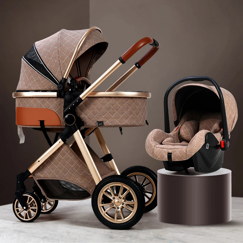 Luxury Baby Stroller 3-in-1