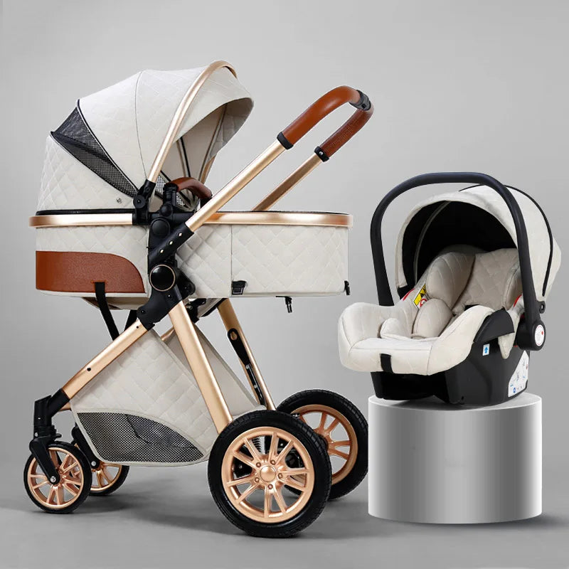 Luxury Baby Stroller 3-in-1