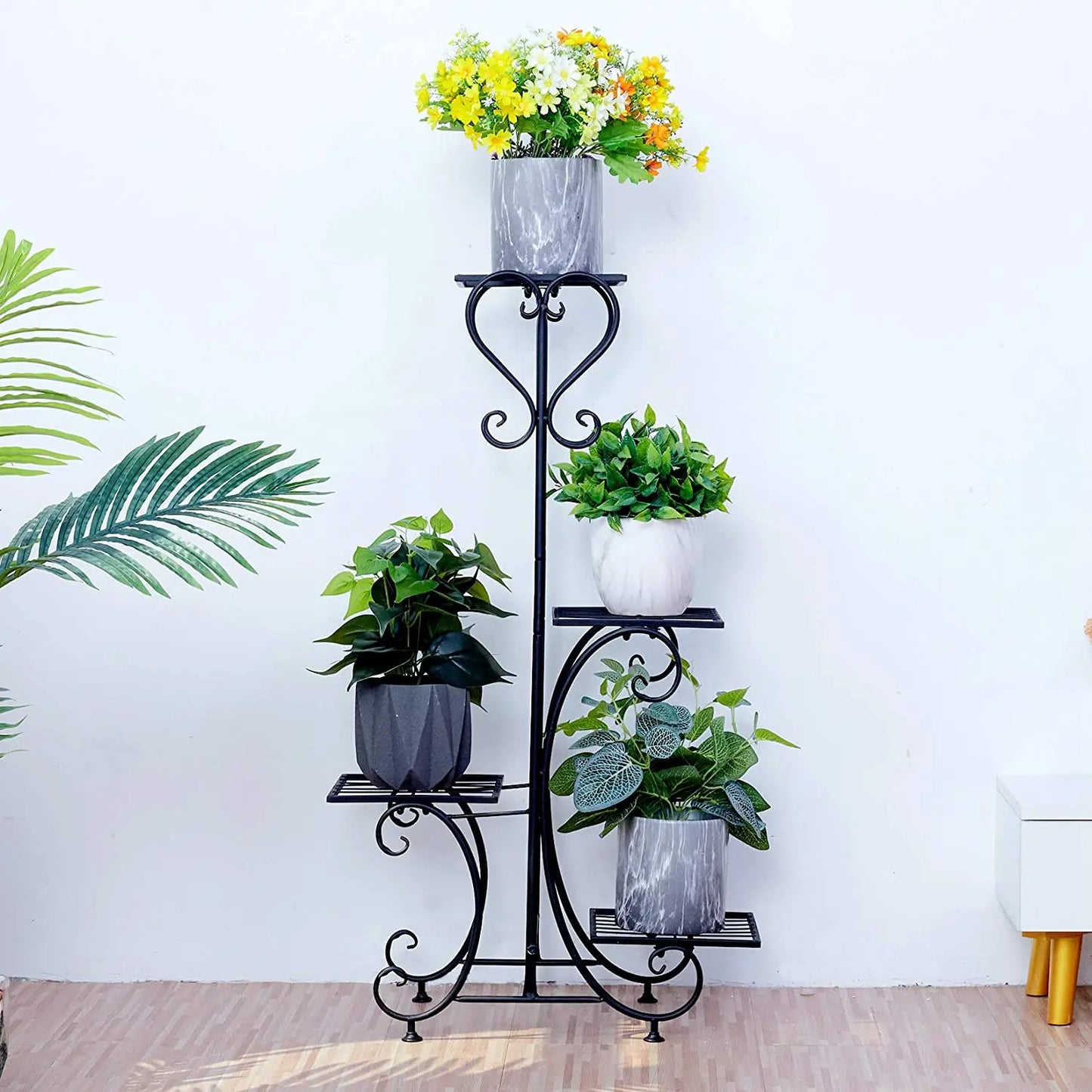 4-Tier Indoor Plant Stand (Black)