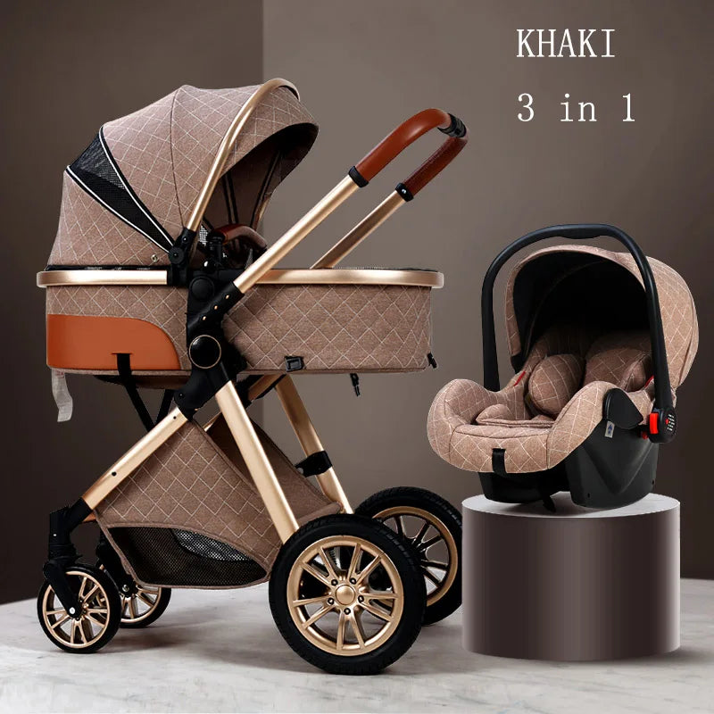 Luxury Baby Stroller 3-in-1