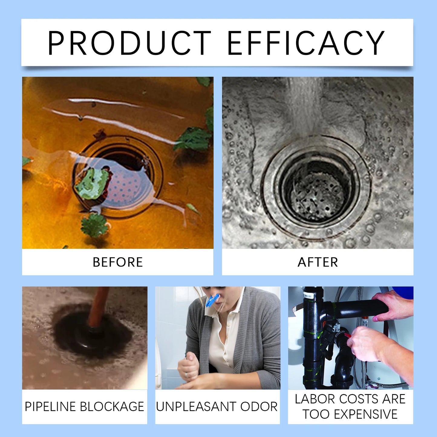 Toilet Drain Unclogging Agent