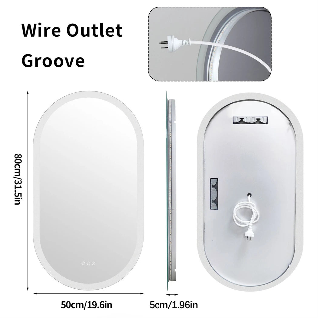 Oval LED Bathroom Mirror