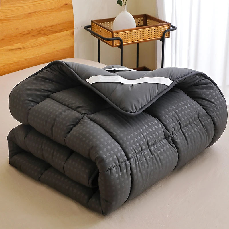 Dark Grey Thin Quilted Mattress Pad/Lacing