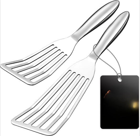 1 Large Fish Turner Spatula + 1 Small Skillet Spatula