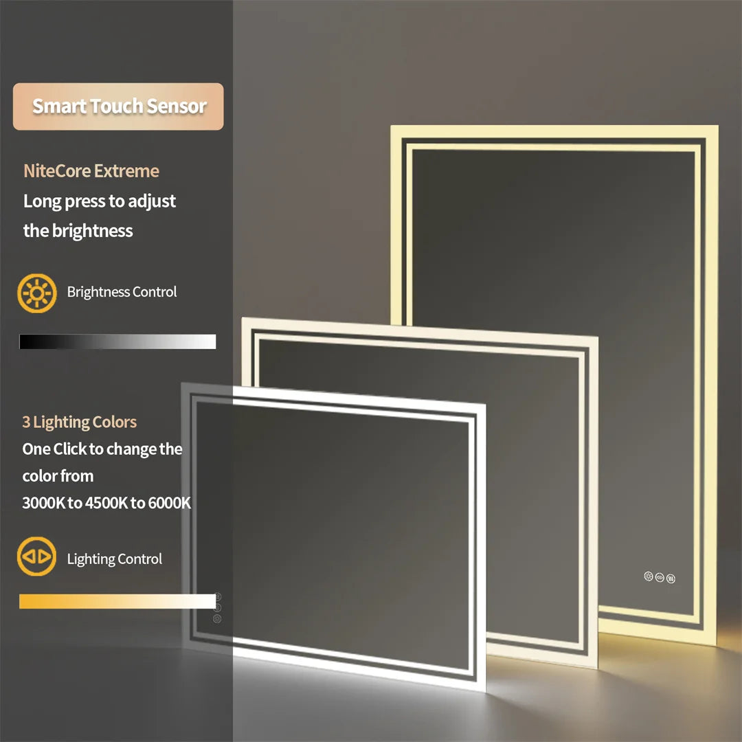 LED Backlight Bathroom Mirror Frameless