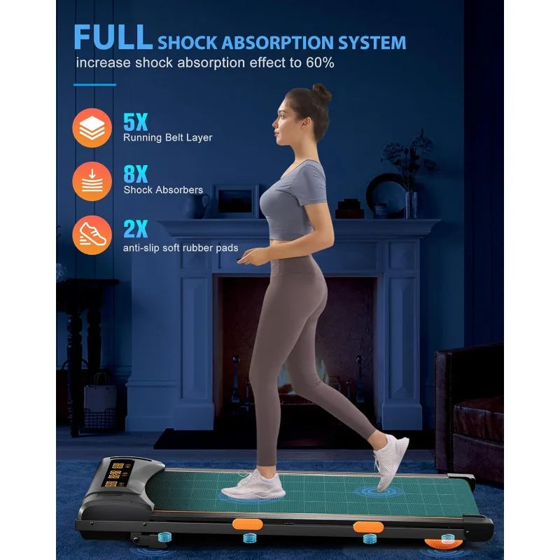 Walking Pad Treadmill With Folding Slope
