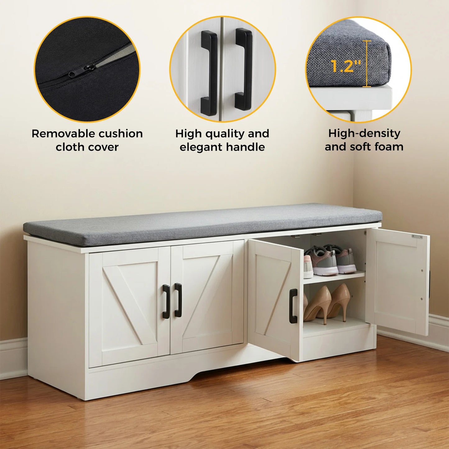 Entryway Shoe Storage Bench
