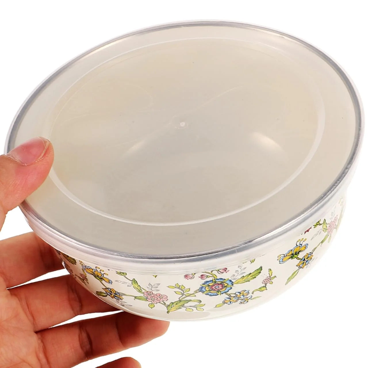 5PCS Enamel Bowls With Lids