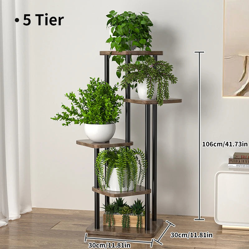 Elegant Multi-Tier Stand For Indoor Plant Display