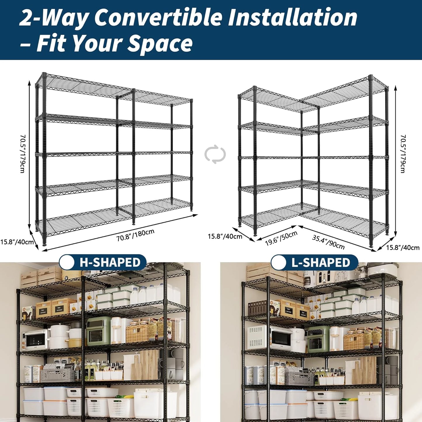 Heavy-Duty Metal Storage Shelving Unit