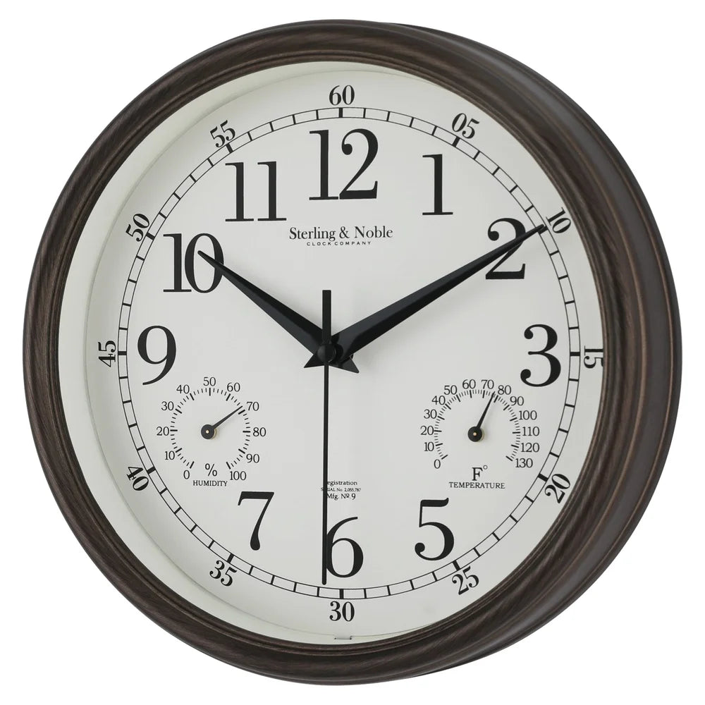 8.75-Inch Antique Bronze Wall Clock