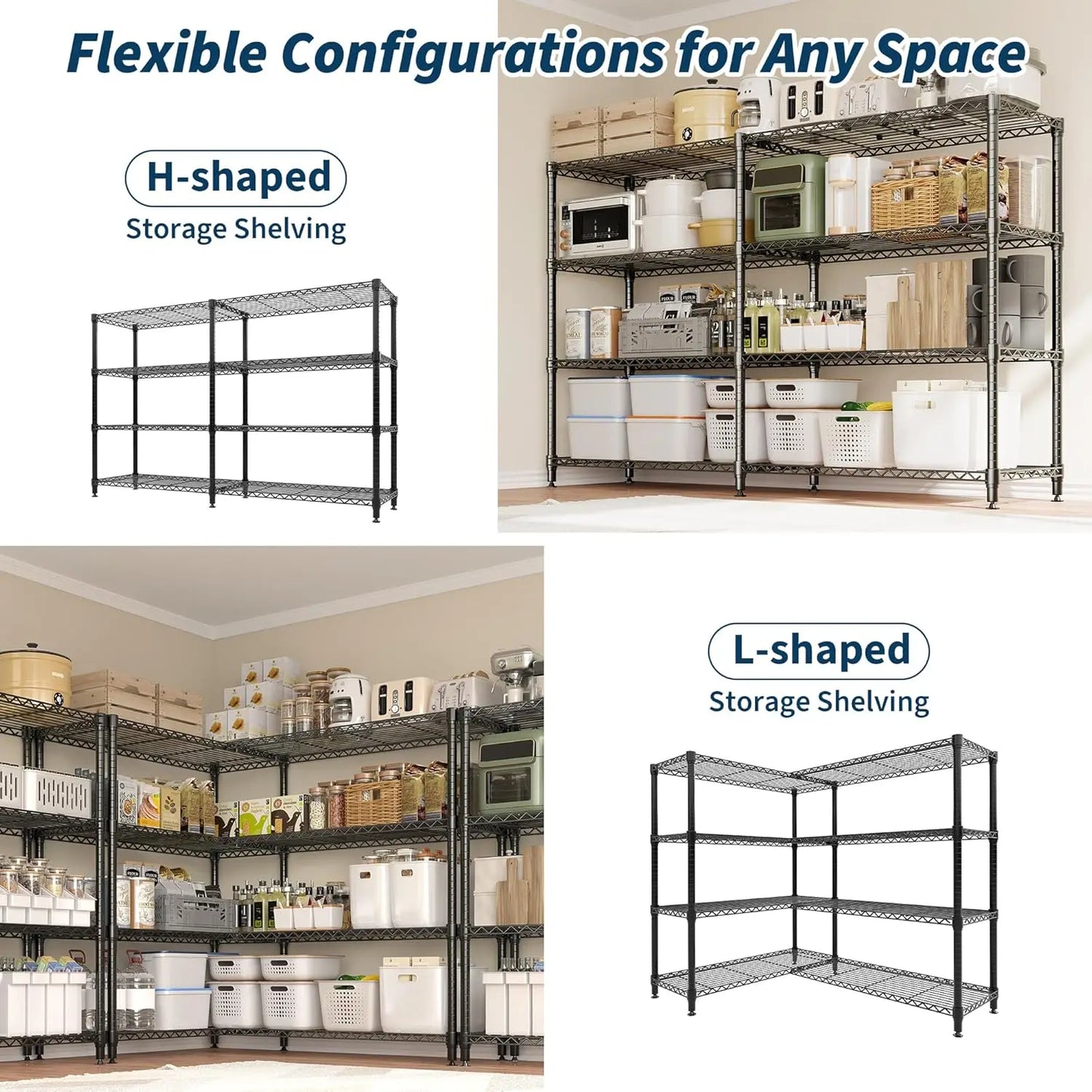 Heavy-Duty Metal Storage Shelving Unit