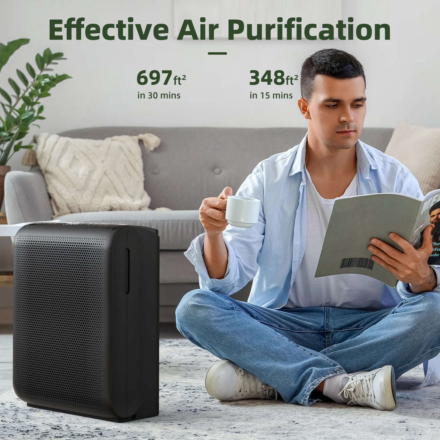 Air Purifier Touch Control, Pet Dander
