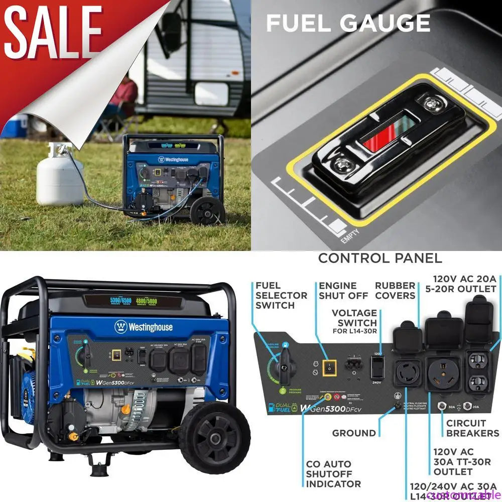 Westinghouse 6600-Watt Dual Fuel Portable Generator