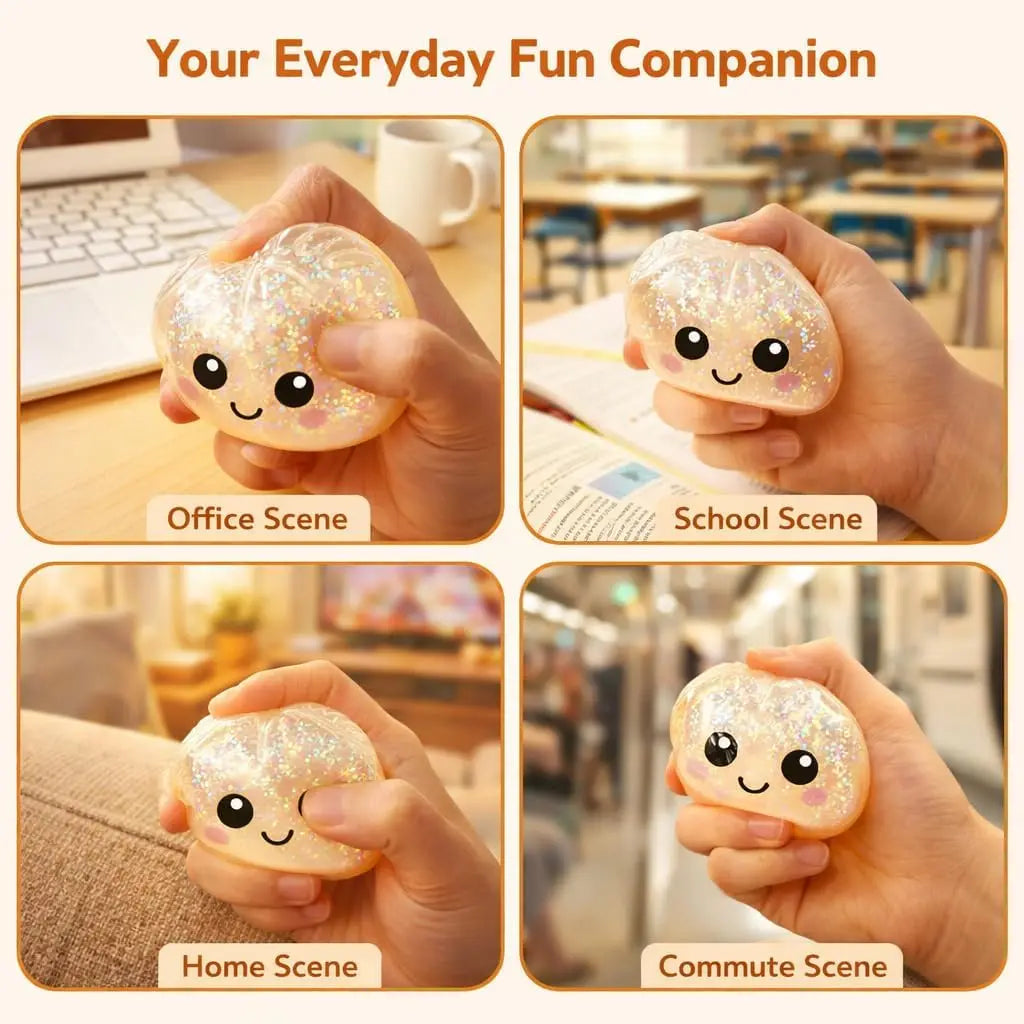 Colorful Squishy Bun Sensory Toy for Anxiety Relief