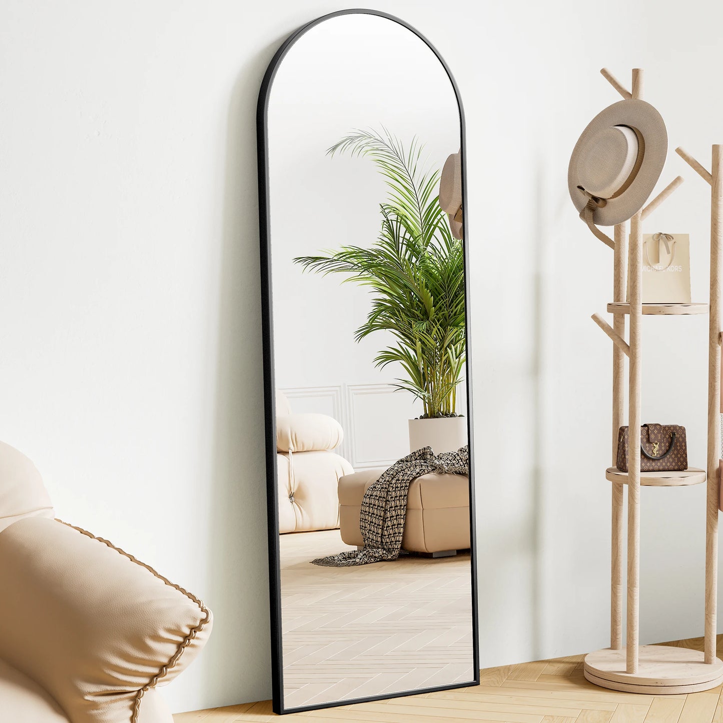 JHK Full-Body Hanging, Leaning Wall-Mounted Mirrors