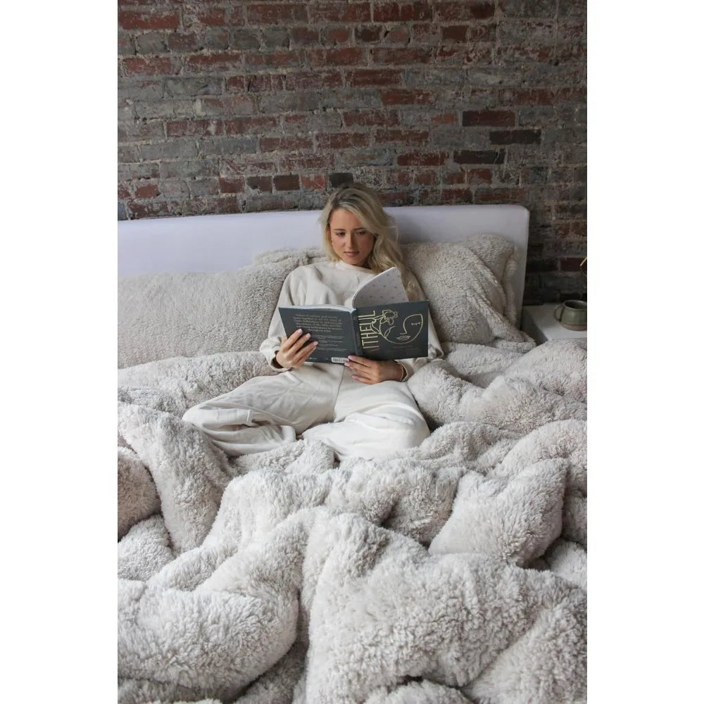 King Size Oversized Plush- White Sand