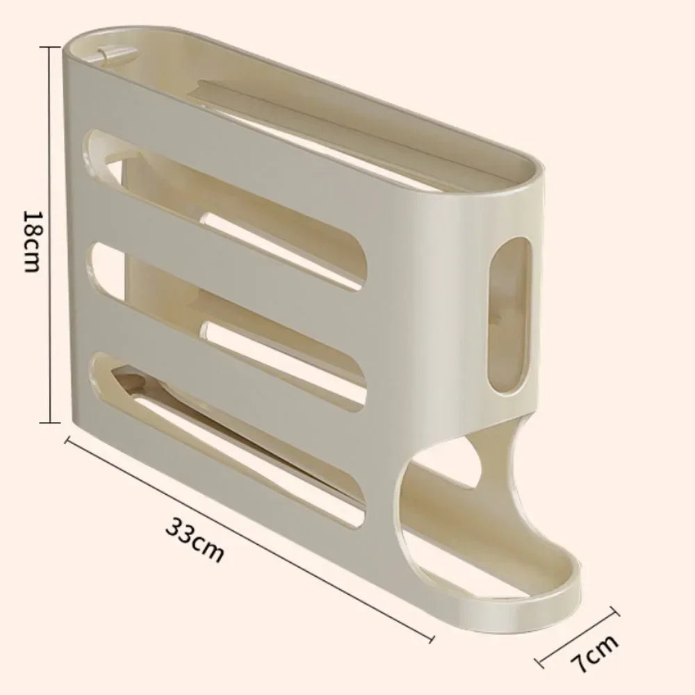 4-Layer Automatic Rolling Egg Holder Rack