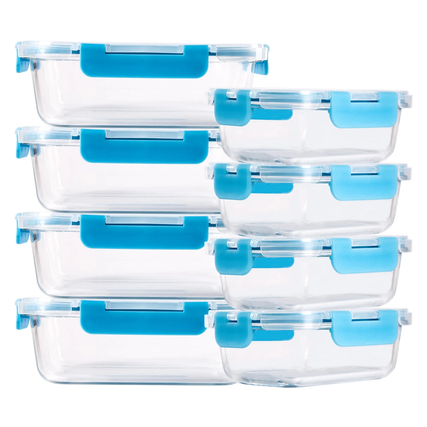 8-Piece Glass Food Storage Containers Set,