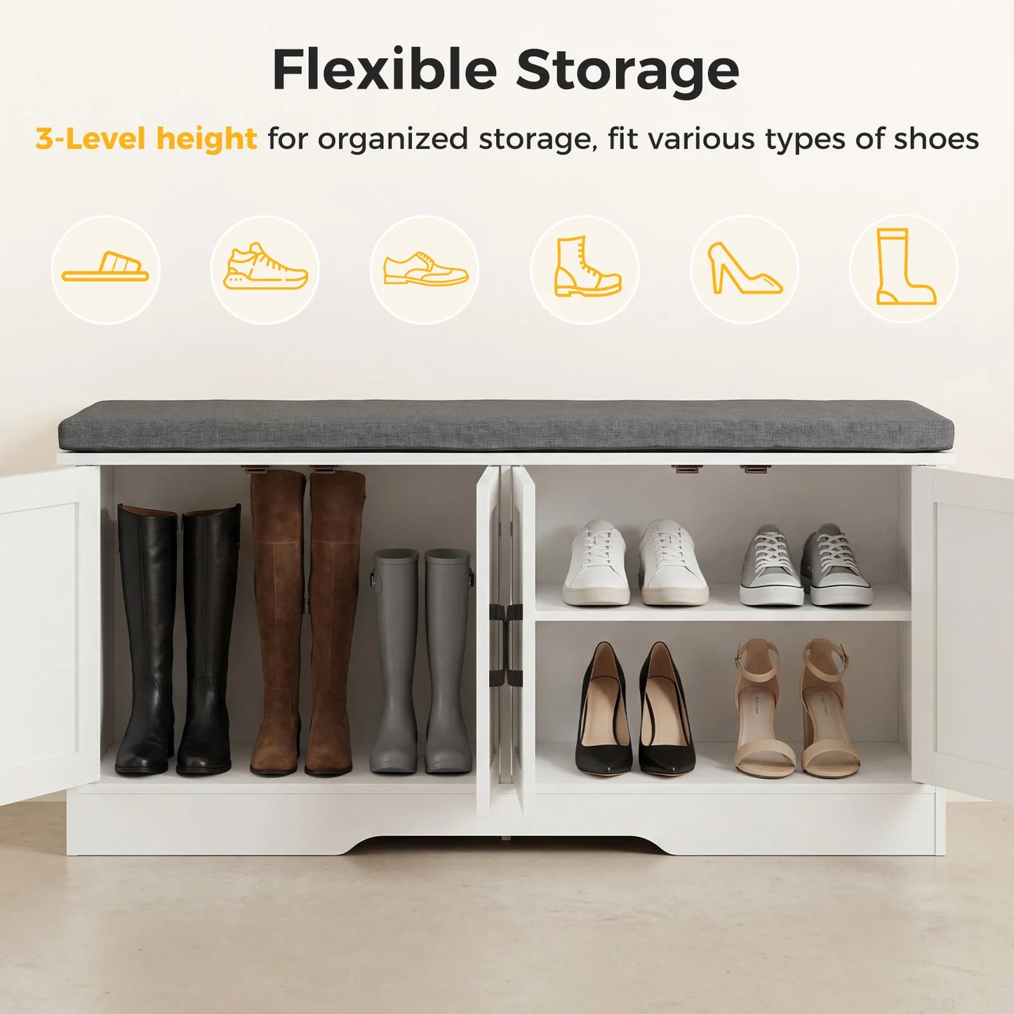 Entryway Shoe Storage Bench