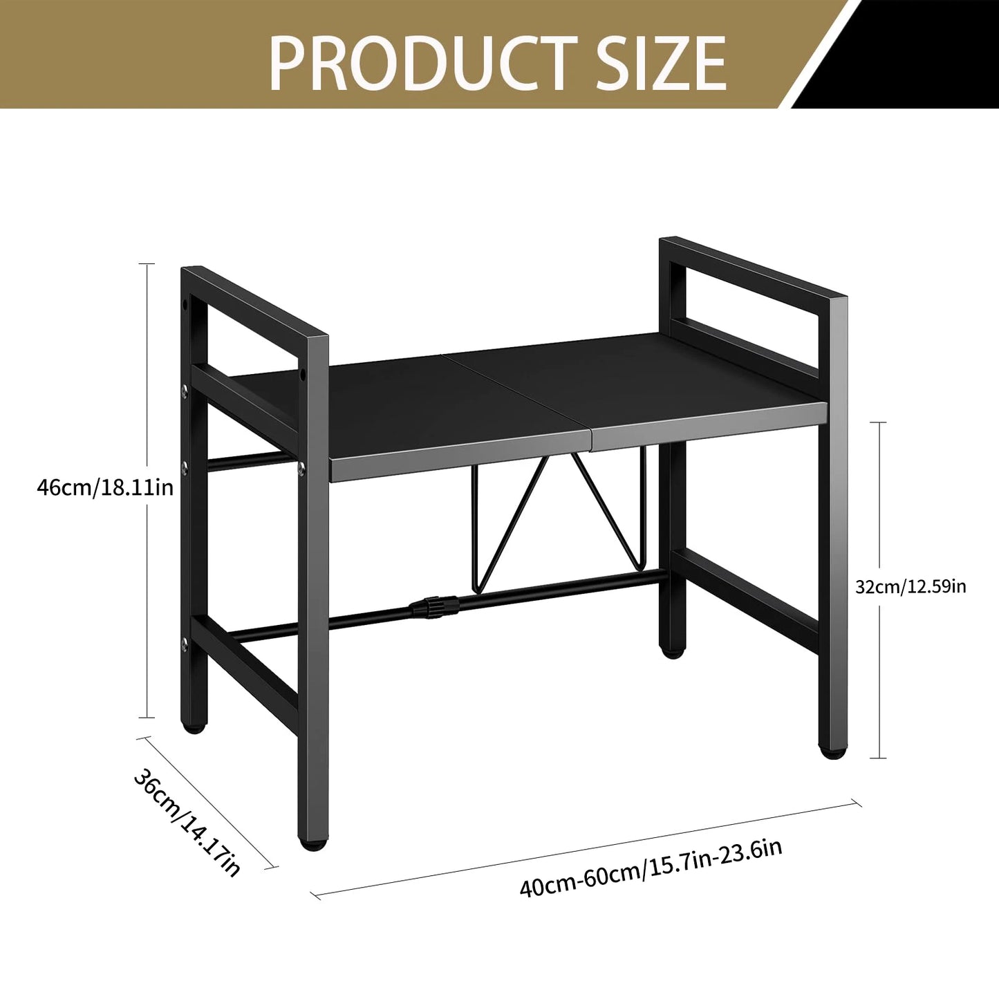 1pc Expandable Microwave Countertop Organizer