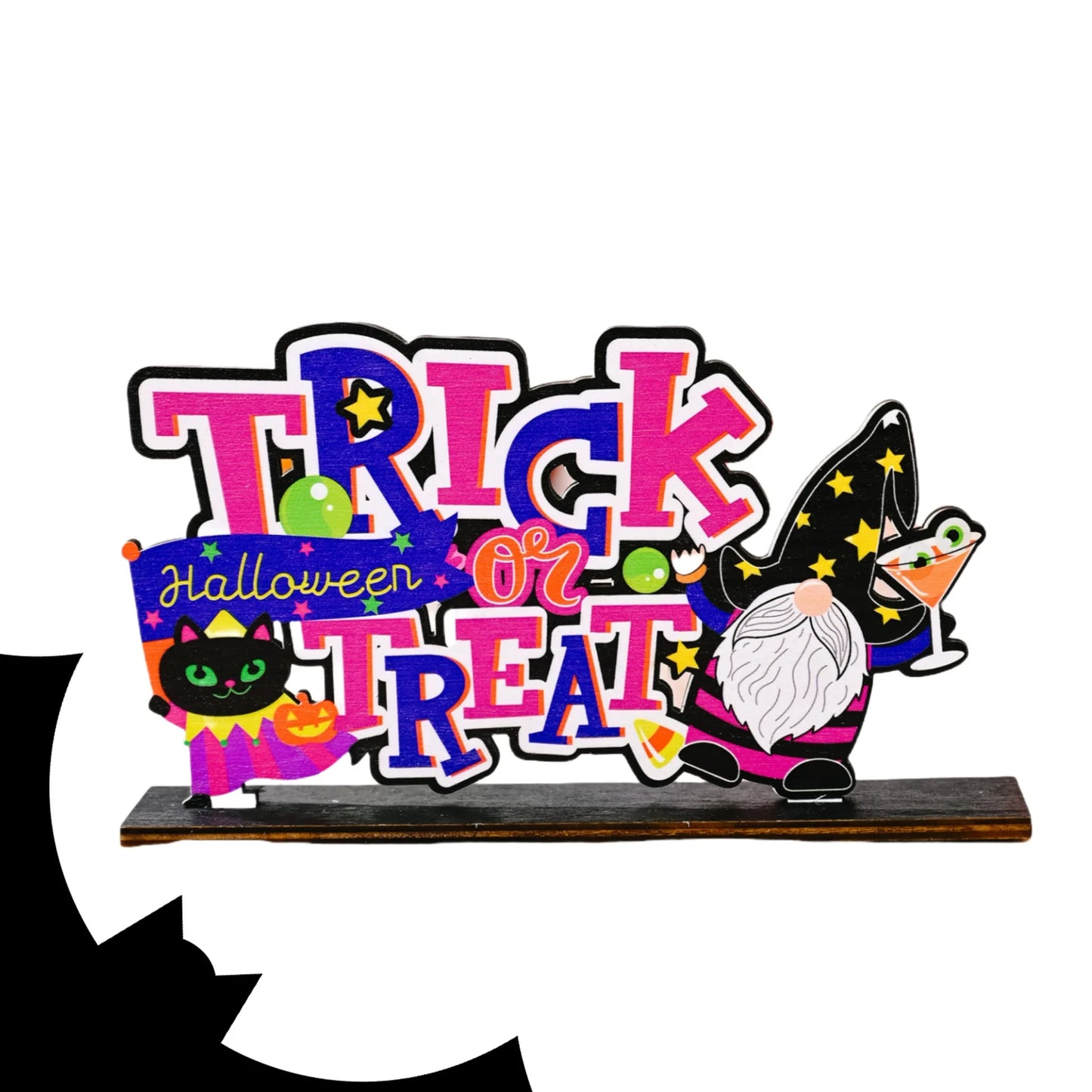 New Halloween Wooden Pumpkin Ornament