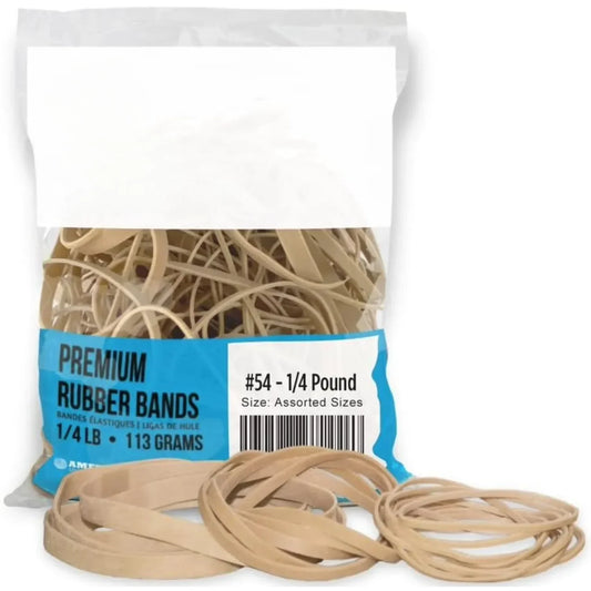 Size #54, various sizes, Everyday Rubber bands - 1/4 pound bag