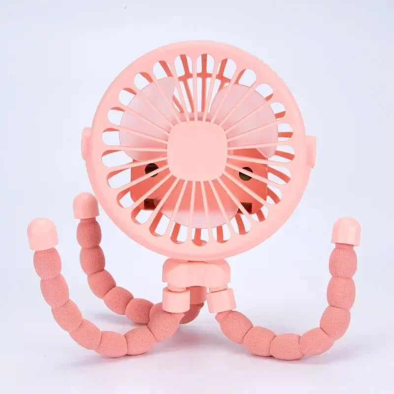 Baby Stroller Rechargeable Octopus Mini Fan