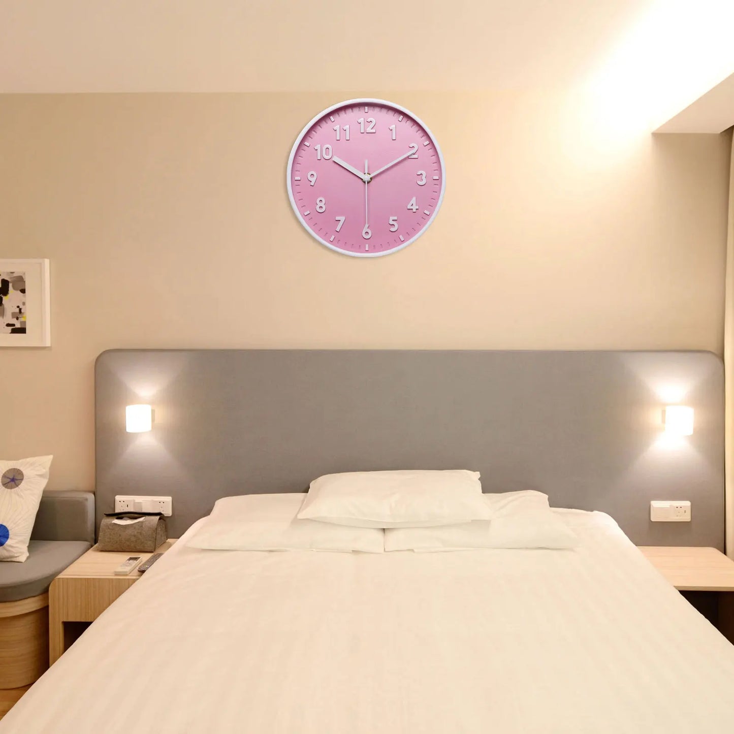 8 Inch Wall Clock With 3D Numbers