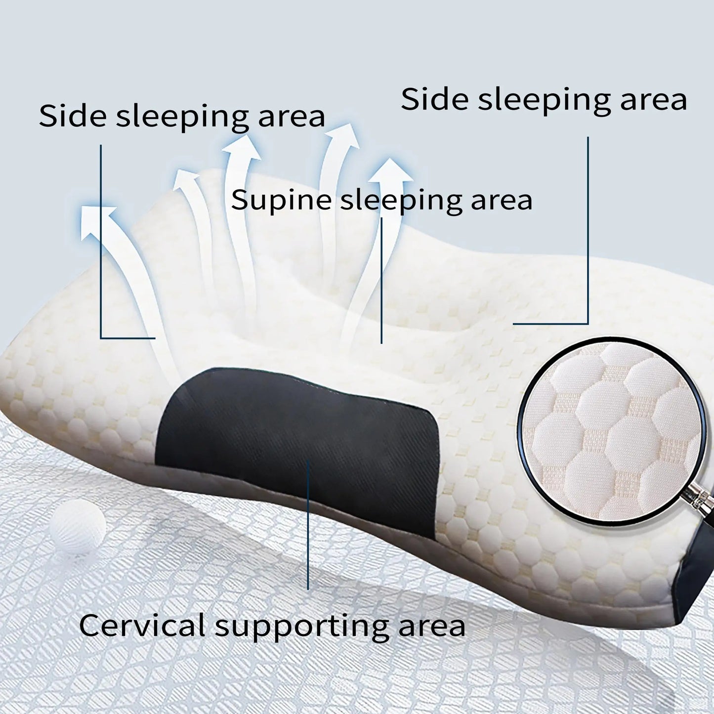 [Massage Neck Pillow] Soft Orthopedic Contour Support Pillow