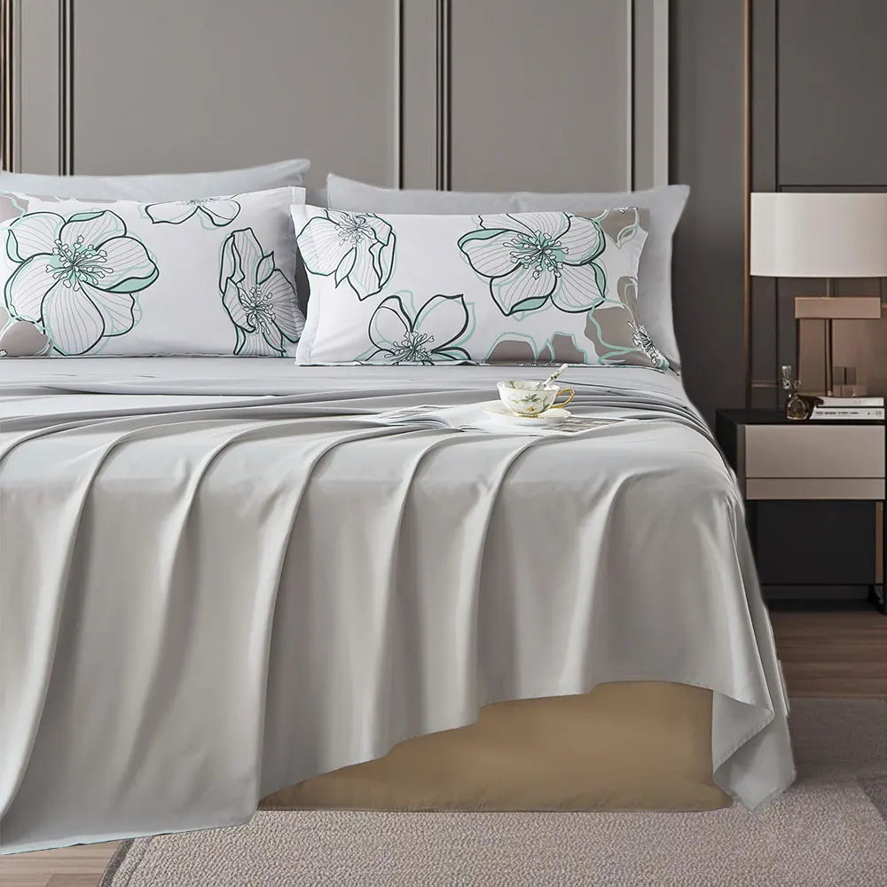 7-Pcs Floral Print Quilt Set