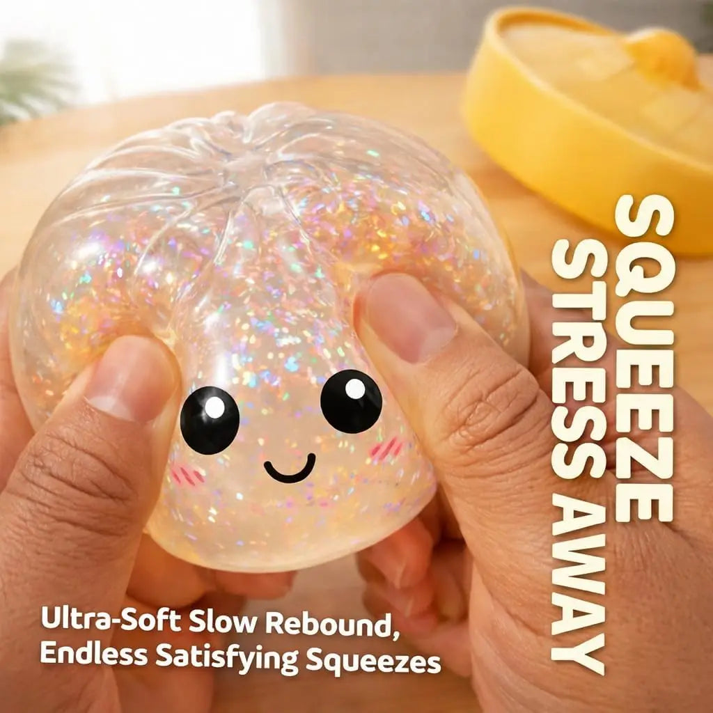 Colorful Squishy Bun Sensory Toy for Anxiety Relief