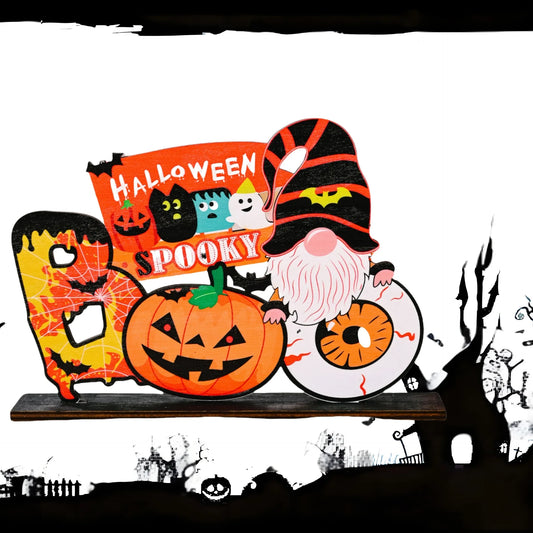 New Halloween Wooden Pumpkin Ornament