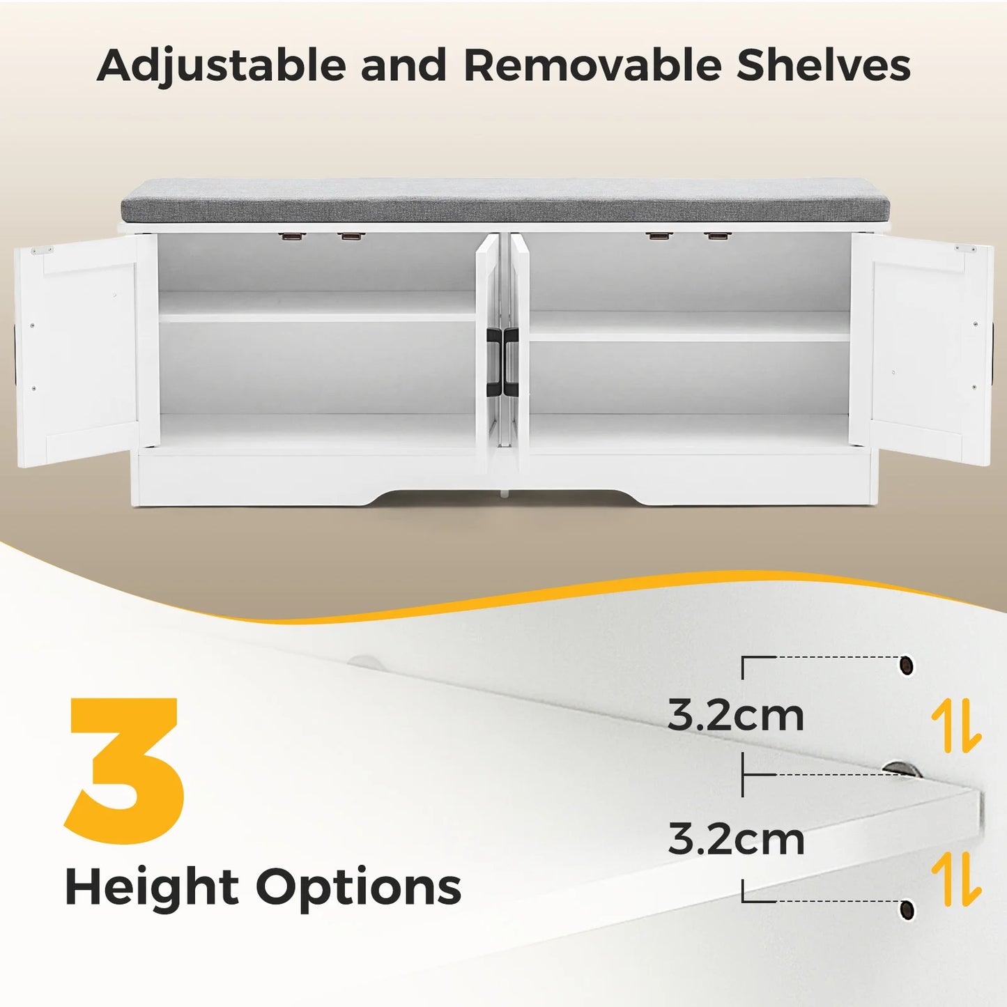 Entryway Shoe Storage Bench