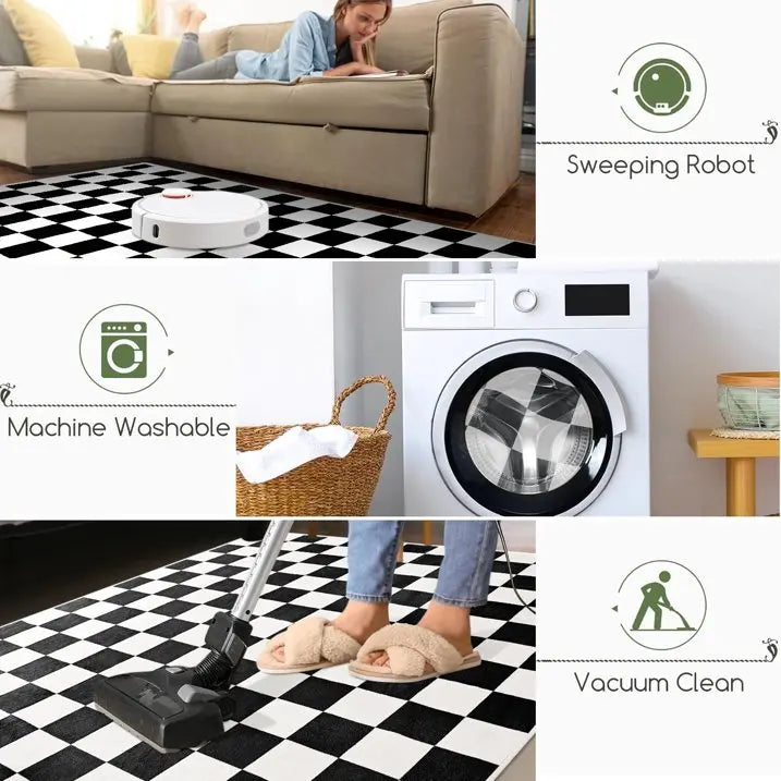 Checkerboard Rug Plaid Carpet