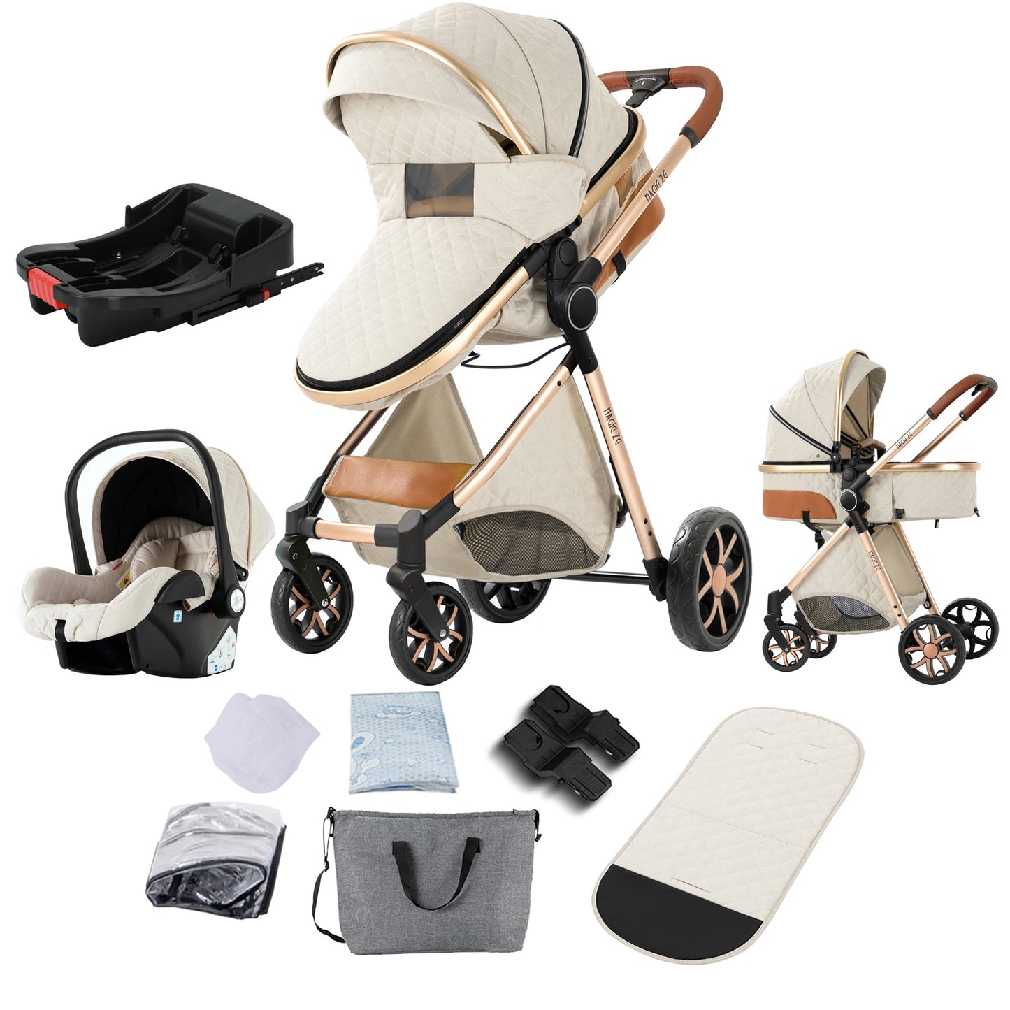 Multifunctional High Landscape 4-IN-1 Stroller