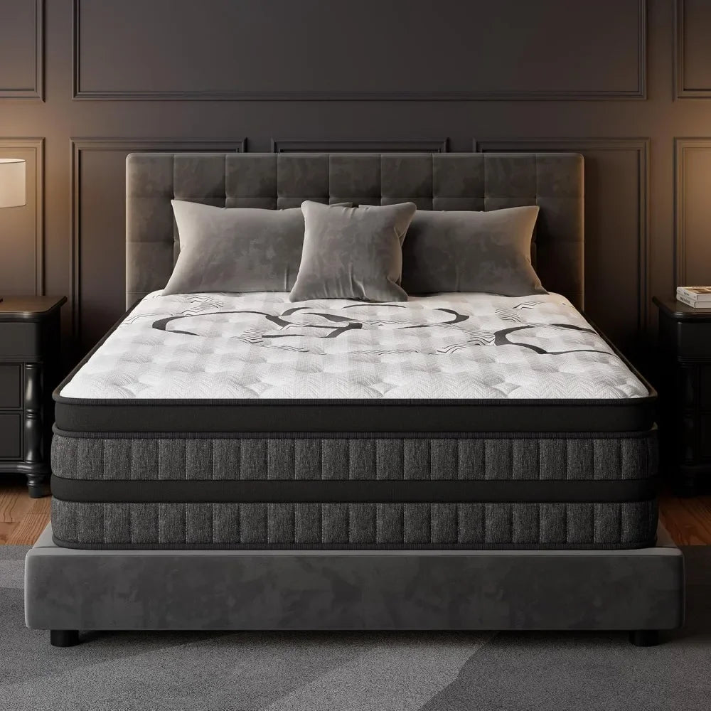 14" Hybrid Euro Top Mattress - Medium Firm