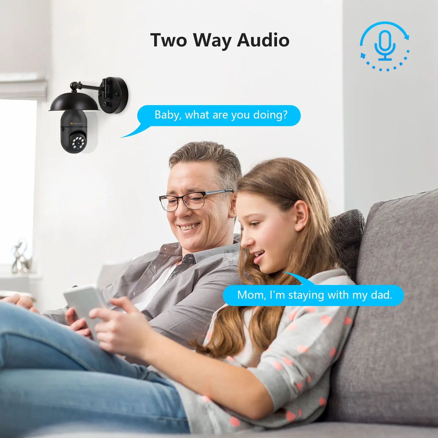 3MP Light Bulb Security Camera – 360° Panoramic View