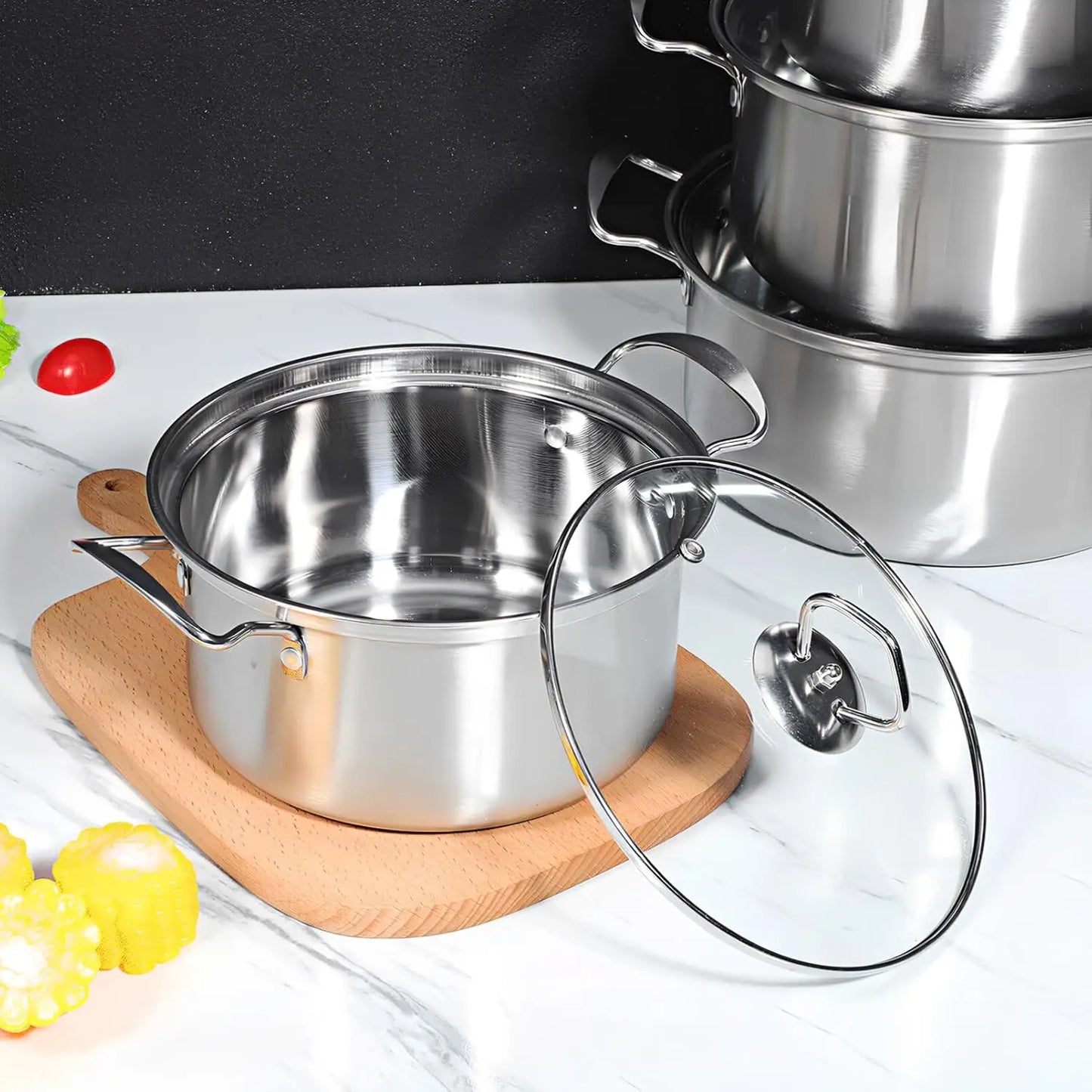 15-Piece Stainless Steel Cookware Set