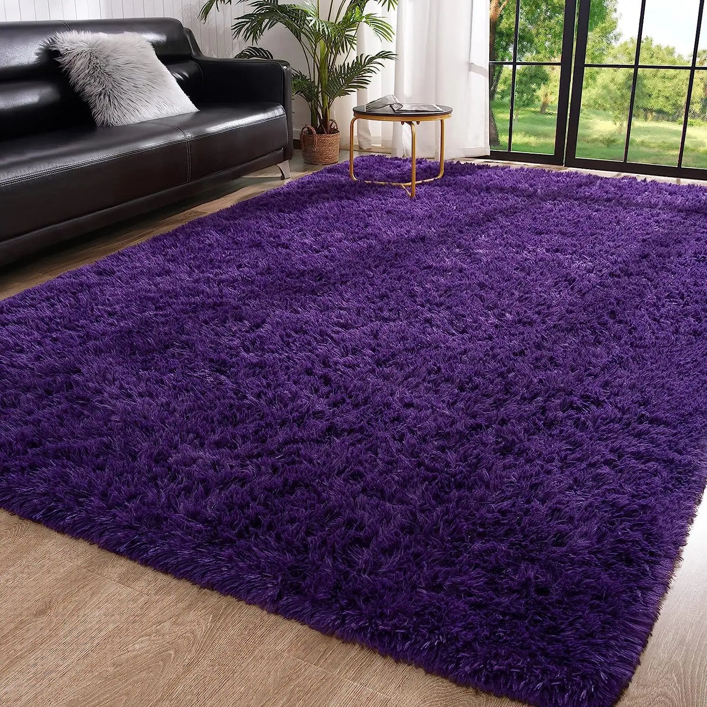 Fluffy, Fuzzy Area Rugs, Non Slip