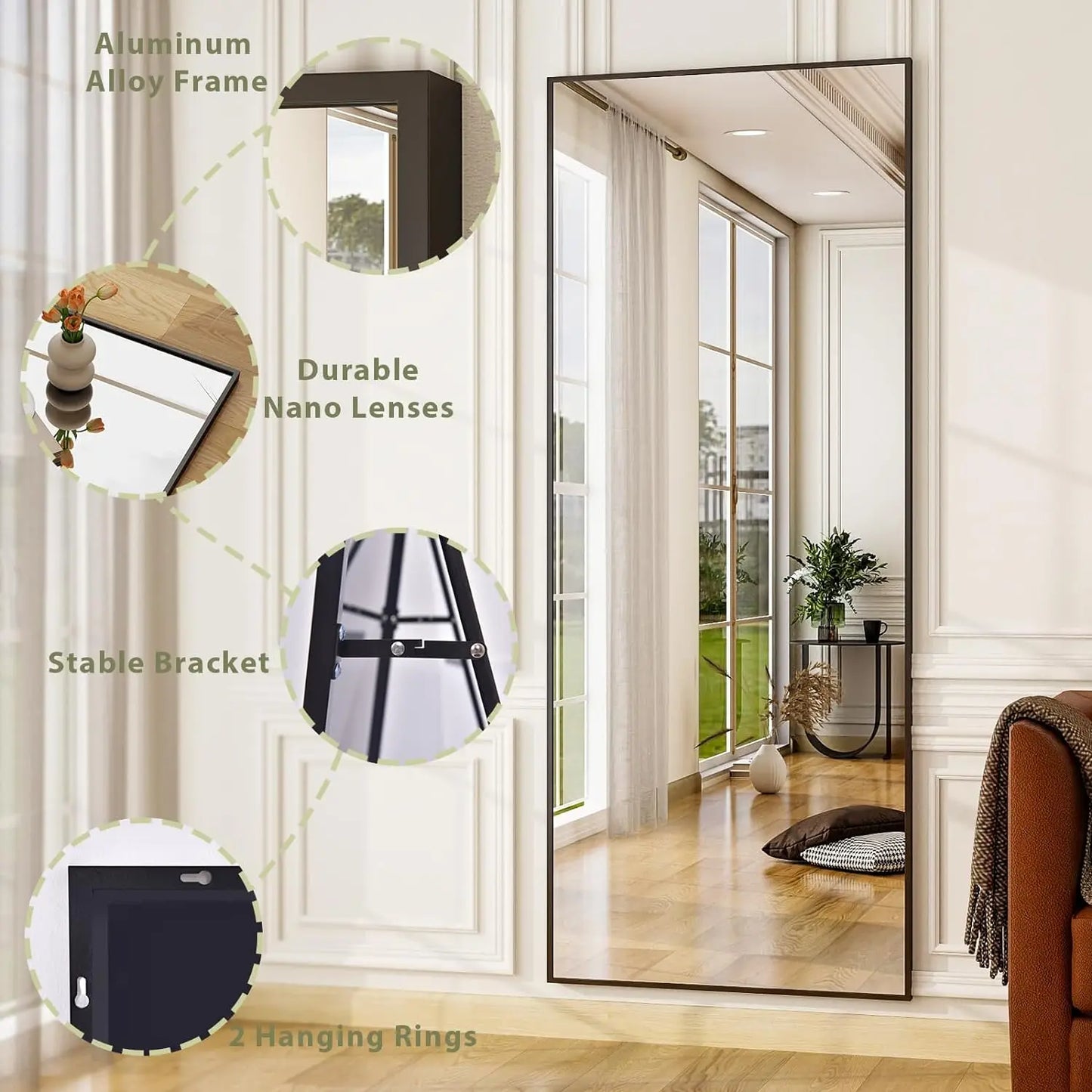BEAUTYPEAK Full Length Mirror
