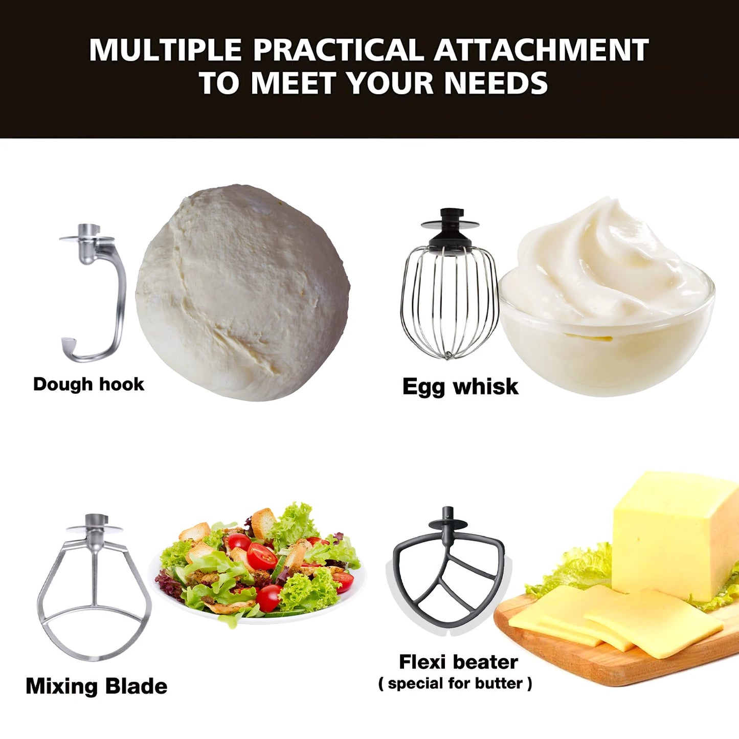 5Qt Tilt-Head Electric Household Stand Mixer