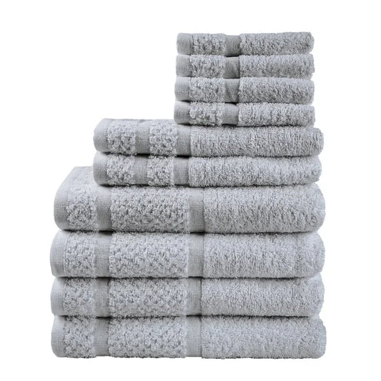 Value 10-Piece 100% Cotton Towel Set