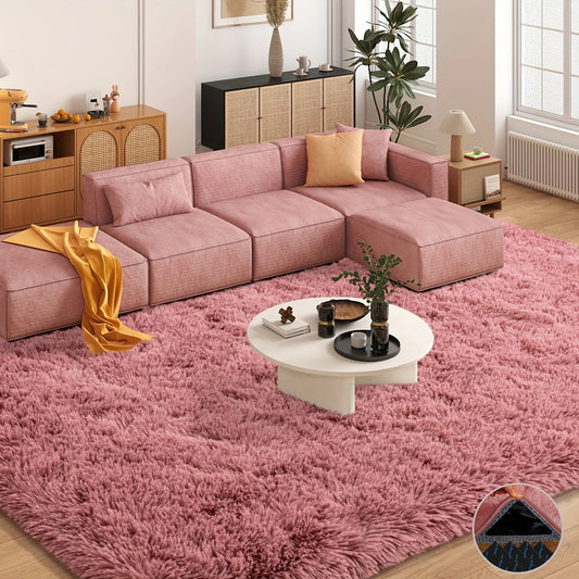 Bean Paste Color Fluffy Plush Carpet