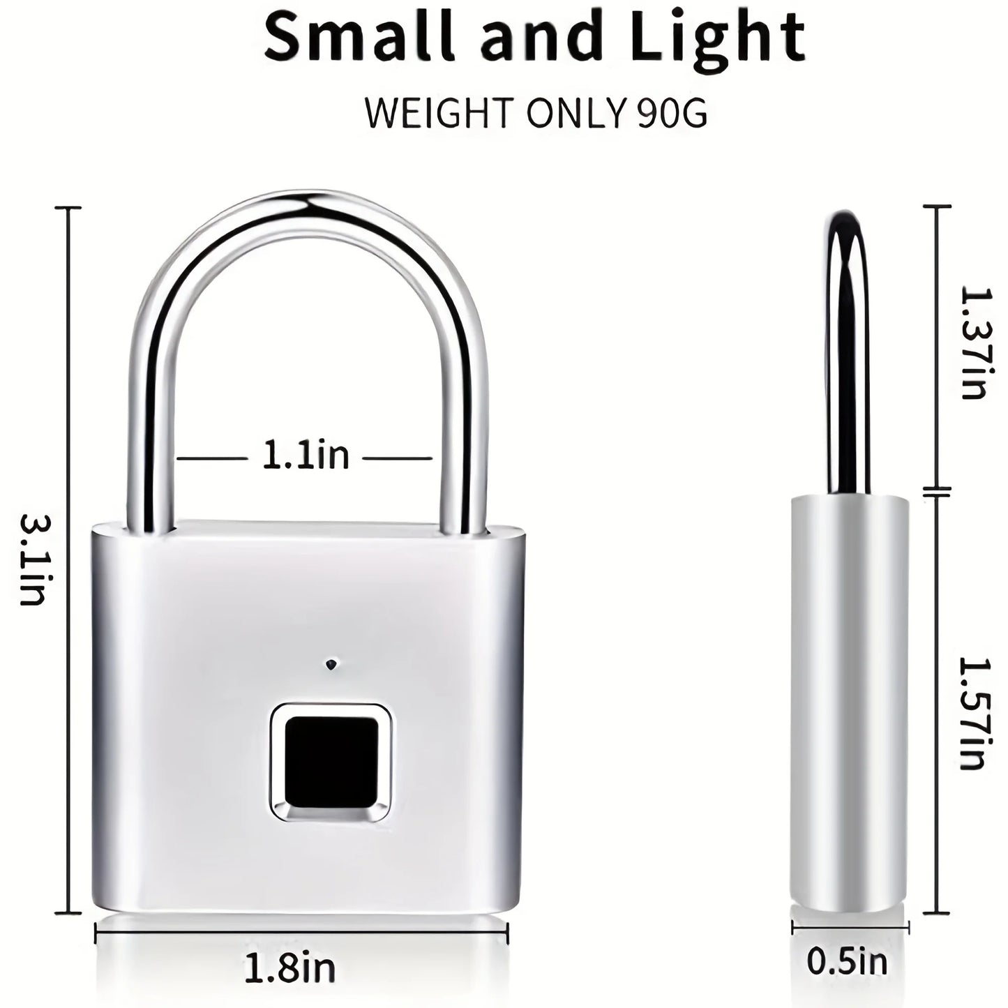 Mini Smart Fingerprint Padlock, Anti-Theft Protection