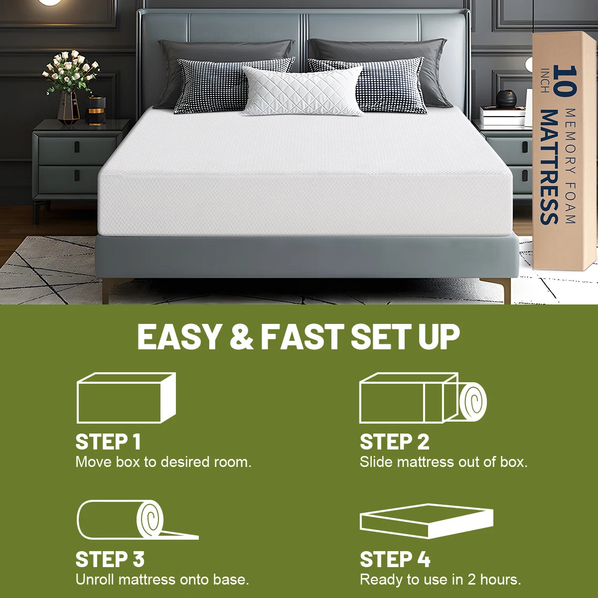 Gel Bed Mattress For Backpain Relief