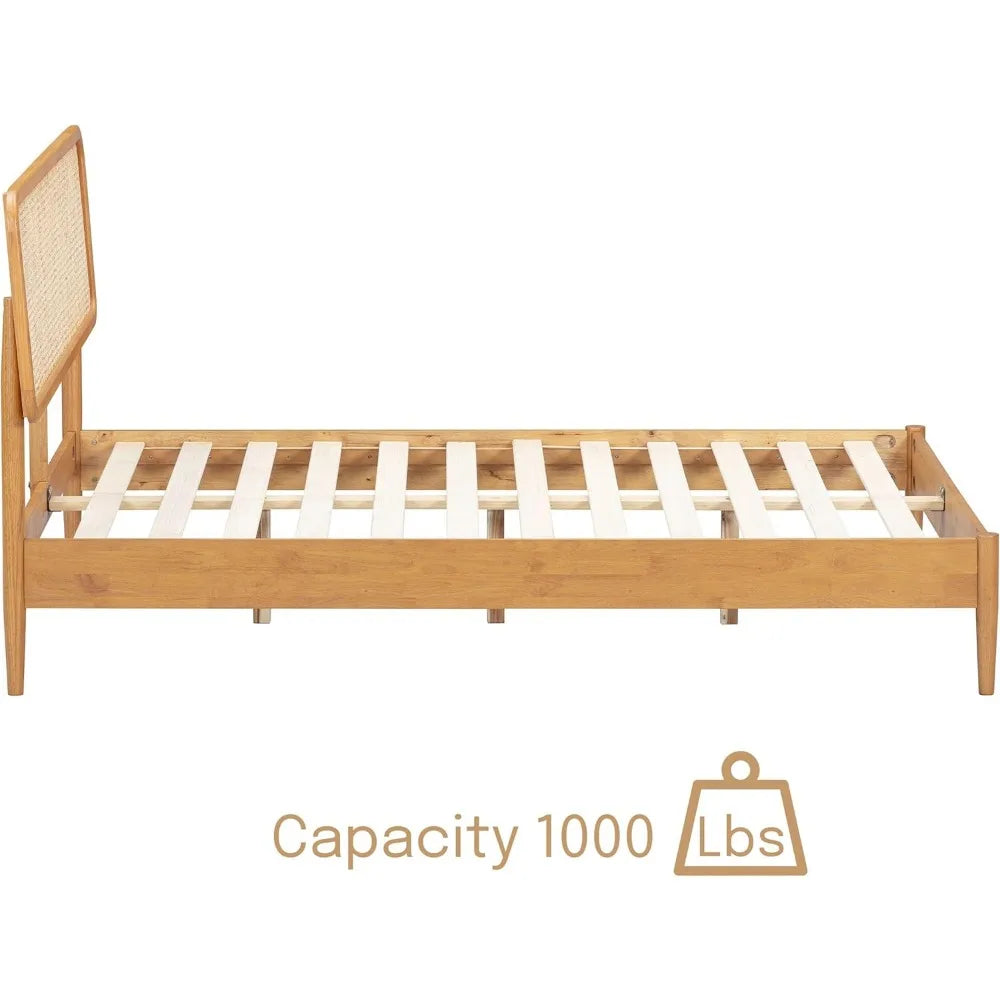 Lupin Wooden Bed Frame With Headboard