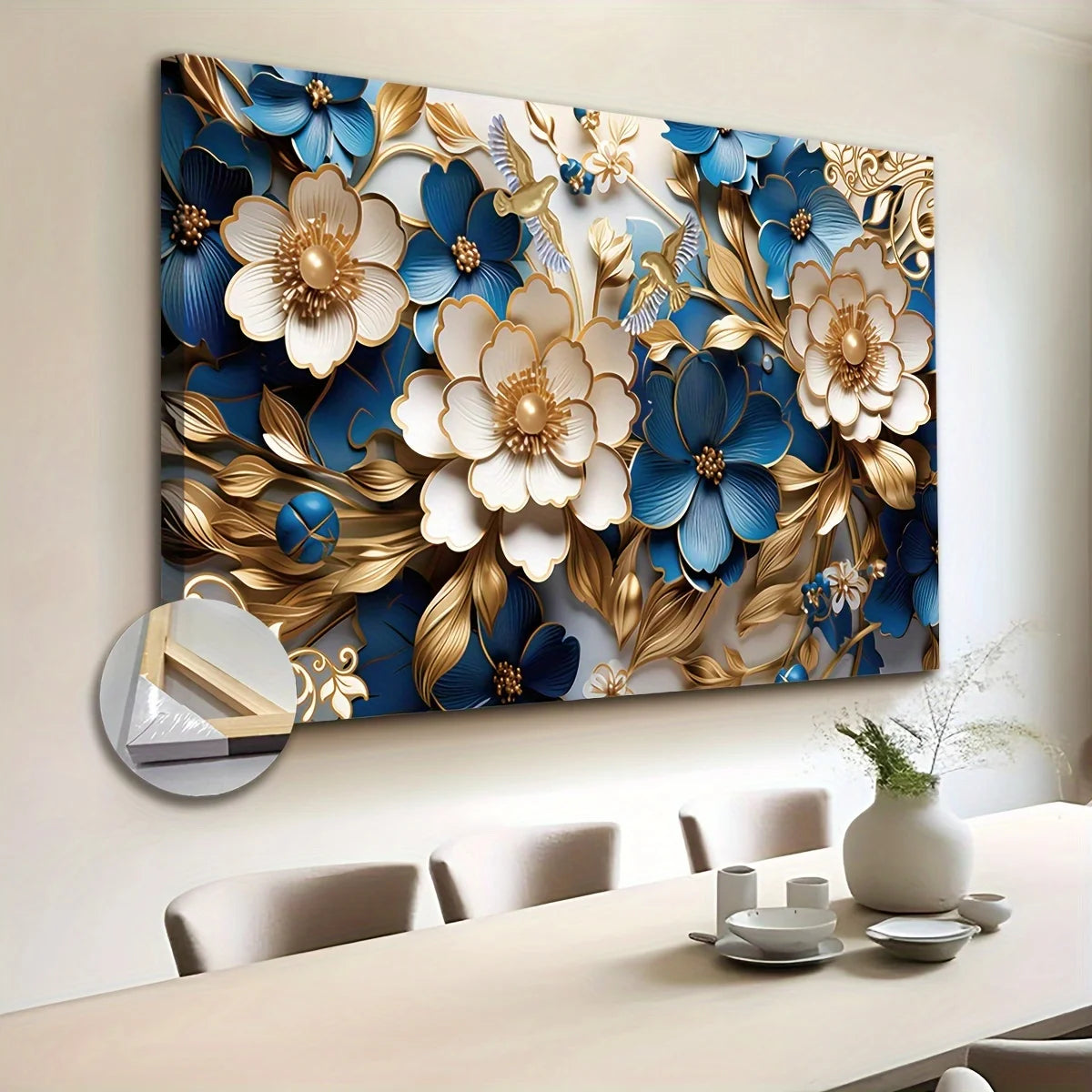Canvas Wall Art Filled With Floral Symphony