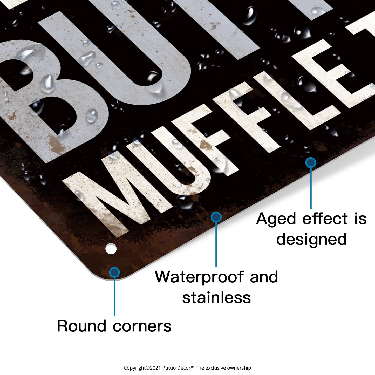 Putuo Decor Funny Sarcastic Metal Sign