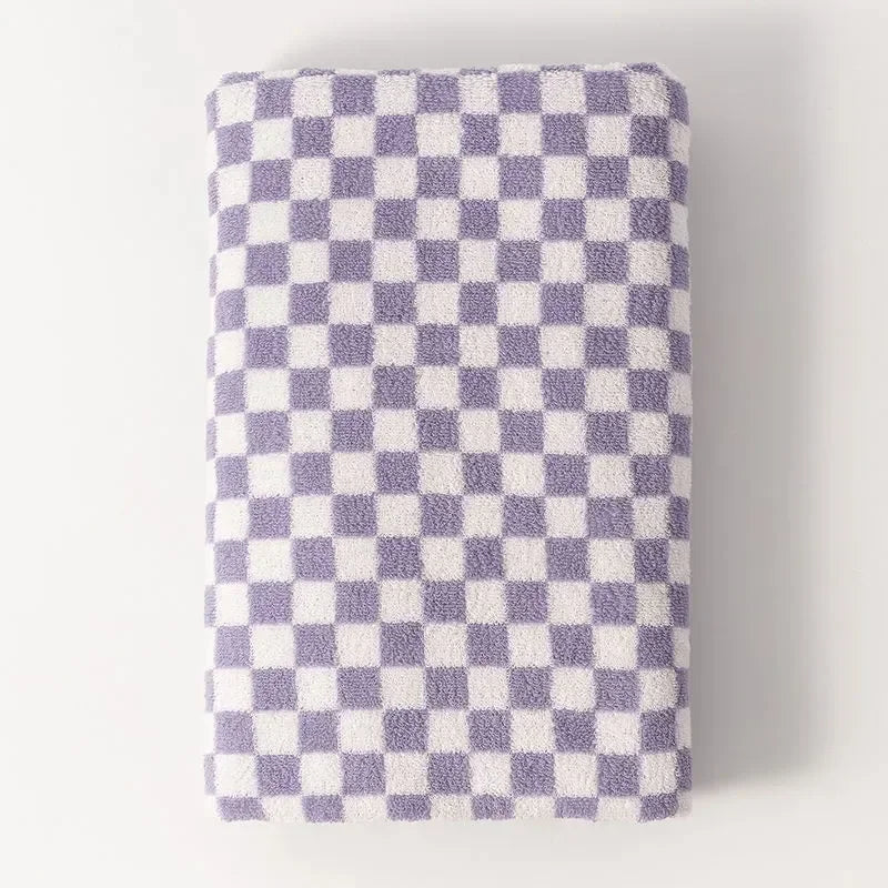 Vintage Plaid Bath Towel